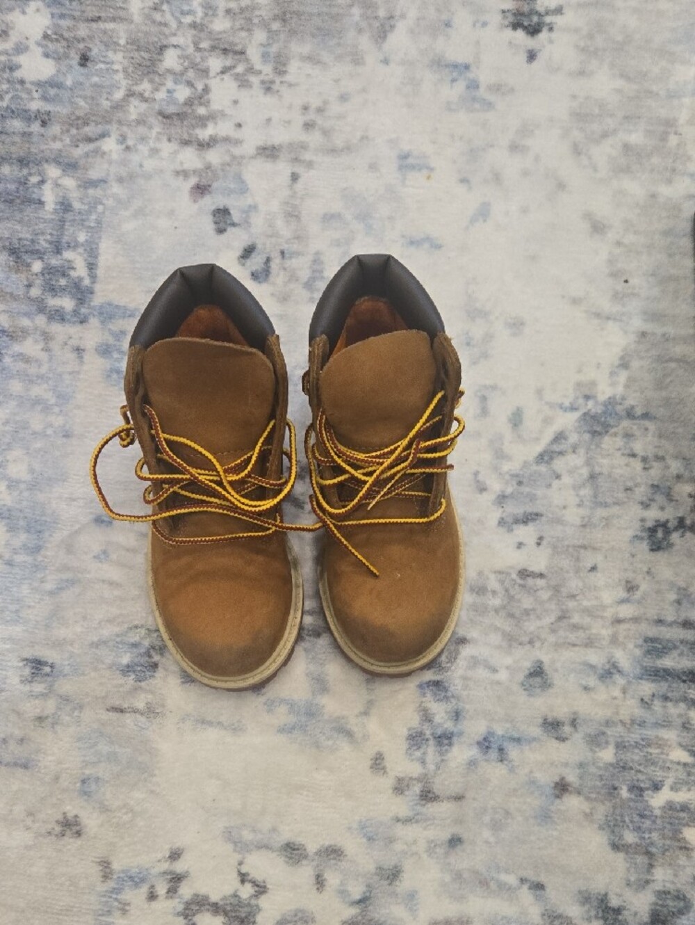 Timberland Kids Tan Wheat Lace-Up Boot with Yellow Accents - Picture 3 of 5